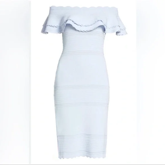 ruffle dress off shoulder 